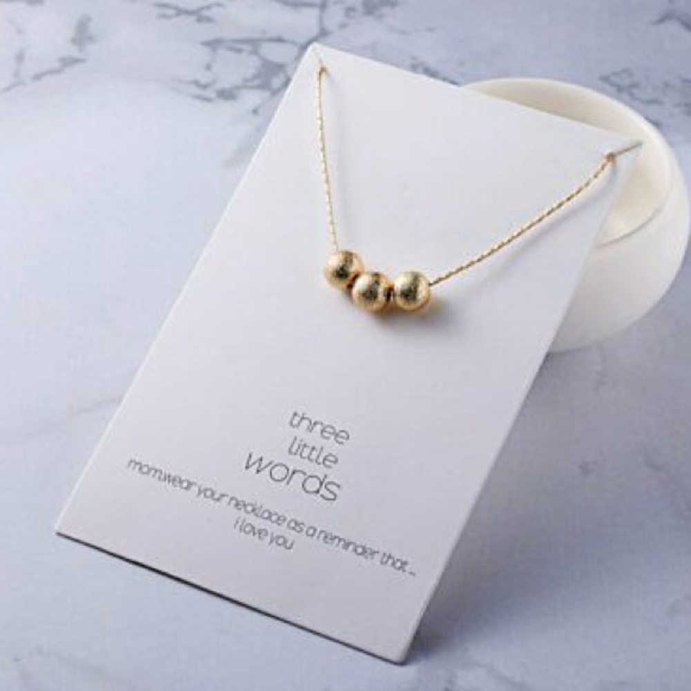 Three Little Words Necklace & Card